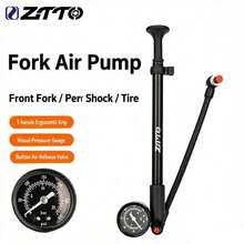 ZTTO 300 PSI High Pressure Bike Front Fork Shock Pump With Gauge - Multicolor - View 1
