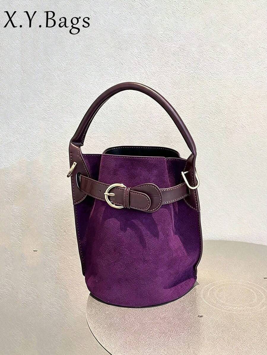 Japanese Korean Minimalist Shoulder Bag Summer Versatile Commute Outing Daily Shopping Crossbody - Purple - View 1