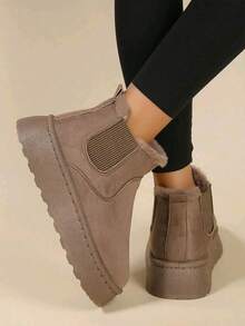 Women Snow Boots - Khaki - View 2