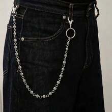 Cool Minimalist Premium Metal Pants Chain Hip-Hop Punk Rock Style Bestseller Unisex - Ancient White K - View 8