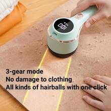 USB Rechargeable Lint Remover With Digital Power Display, Long Battery Life Portable Fabric Shaver, Effective Pill Fuzz Bobble Removal Tool For Sweaters Socks Blankets Dolls Pants, Ideal Gift Choice - View 3