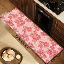 1pc Floral Pattern Kitchen Mat Silicone Carpet, Absorbent Non-Slip Quick-Dry Bathroom Mat, All-Season Door Mat Room Decor, Indoor Multi-Function Foot Mat - Multicolor - View 15