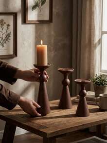 Exquisite Wood Grain Texture, Smooth Surface, Sturdy Structure, Easy To Clean And Reusable For Long Time Use. Perfect For Dining Table, Fireplace Mantel, Coffee Table Display, Great Decor For Christmas, Wedding, Thanksgiving, Romantic Dinner Party. - Retro-style Luxury - View 3