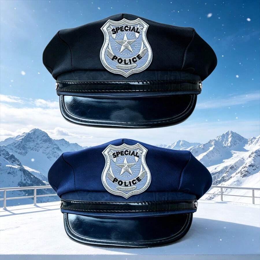 1pc Fashion Women's Badge Design Hat, Suitable For Carnival, Theme Party, Halloween, Christmas Cosplay, Fun Military Style Cap - Multicolor - View 1