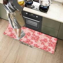 1pc Floral Pattern Kitchen Mat Silicone Carpet, Absorbent Non-Slip Quick-Dry Bathroom Mat, All-Season Door Mat Room Decor, Indoor Multi-Function Foot Mat - Multicolor - View 16
