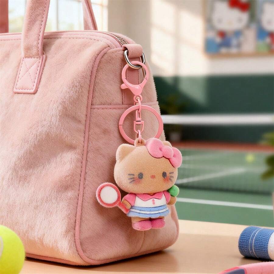 Hasbro 1PC Hello Kitty Novel Mobile Phone Pendant, Keychain Or Bag Decoration, Cute, Practical And Fashionable Small Decoration - One Size - View 1