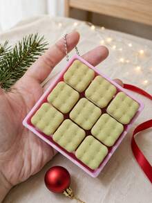 Christmas Apple 9-Grid Fruit Cookie Pendant, Tomato 9-Grid Keychain, Christmas Creative Gift, Blueberry Wafer 9-Grid Backpack Pendant, Hard Plastic Fruit Miniature Model Bag Charm, Perfect Gift - Multicolor - View 12