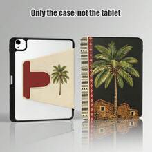 1pc Flip Desktop Protective Case With Pen Slot, Palm Tree Pattern, 360° Rotating Stand, Built-In Pen Slot, PU Leather Case With Stand, Auto Sleep/Wake Function, Compatible With Honor 8/9/10, Honor X8/X8A/X9/X8Pro/X9Pro/X9A/V8 Pro/GT 11.5inch And Other Models - Style 7 - View 5