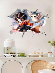 Warner Bros Harry Potter 3D Visual Breaking Wall Poster, 4 Different Cartoon-Style Decorations For Harry Potter's Birthday Party, Photo Booth, Dessert Table Background, Party Poster - Multiple Styles - View 8