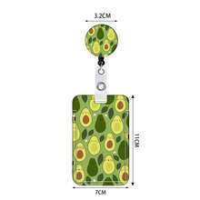 1pc Rose Sunflower Butterfly Avocado Print Lanyard Card Holder Set - Multicolor - View 2