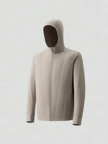 Beneunder Men's Zoned Stretch Air-Fleece Jacket (Hooded, Mid-Warm) CL018 - Grey - View 12