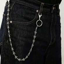 Hip Hop Punk Street Style Metal Star Chain Pants Chain Niche Design European & American New Unisex Versatile - Ancient White K - View 8