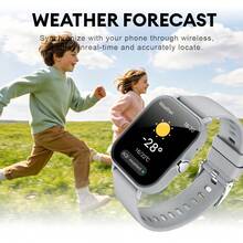 QAGSFLC 2026 New Upgraded Smart Watch, Suitable For Children And Teenagers, Wireless Calling, 1.83-Inch Full Touch Screen, Lightweight Body, Watch Face Wallpapers, Message Notifications, Weather Forecast, Music Control, Best Choice For Kids, 180mAh Battery Capacity - Multicolor - View 5