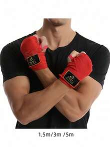 1 Pair 1.5m/3m/5m Double Anti-Slip Boxing Hand And Foot Wraps, Hand Wraps Foot Wraps, Thin Thickness, Not Very Thick, Suitable For Beginner Dancers, Boxers, Combining Sports Protection Function, Providing Ultimate Comfort, Applicable To Mixed Martial Arts (MMA) And Other Sports, Boxing Protective Equipment, Sanda Hand Wraps, Punching Bag Hand Training Wraps, Muay Thai Binding Sports Combat Equipment, Sports Protective Products, Gym Essentials, Boxing Essentials, Unisex Professional Sports Protective Gloves - Multicolor - View 1