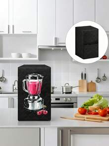 2D Flat Juice Pattern Blender Cover, Hanging Kitchen Appliance Dust Cover, Decorative Countertop Blender Protective Cover Suitable For Various Kitchen Machines, Applicable To Coffee Makers And Food Processors - Multicolor - View 5