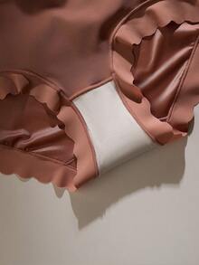 4pcs Luxury Satin Seamless Briefs For Women, Mid-Rise, Skin-Friendly Crotch, Sexy, Silky, Stretchy - Multicolor - View 9