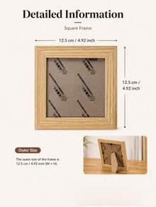 Minimalist Modern Compact Square Design Multi-Color Scratch-Resistant Panel Desktop/Wall-Mounted Frame, Suitable For Living Room, Bedroom, Desk, Photo Wall, Housewarming Gift, All-Season Indoor Decor - Multiple Styles - View 11