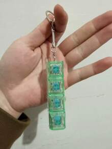 1pc Transparent Glowing Keyring For Adults, Women & Men, Keyboard Keycap Keychain, Colorful Press Design, Suitable For Office, Halloween, Thanksgiving, Christmas, Easter Party - Multicolor - View 15