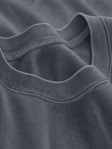 1 Pieza Para Mujer Estampado Gráfico De Fantasma Y Calabaza Cuello Redondo Manga Corta Cómoda Ligera Estilo Casual Divertido Playera Para Halloween Y Otoño - Gris oscuro - Ver 8