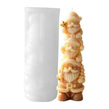 Christmas Stackable Santa Claus Silicone Mold For DIY Aromatherapy Candles, Plaster Figurines, Holiday Tabletop Decor And Handmade Crafts - Christmas Santa Claus Stacking Game - View 6