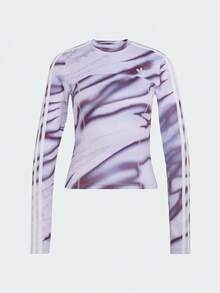 Adidas Originals 女款 GFX TEE 長袖針織無領 T-shirt TLH1949 - 淡紫色 - 查看 2