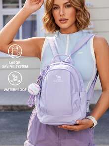 CAMEL CROWN Lightweight Travel Bag, Outdoor Casual Compact Backpack For Hiking And Travel - Lilac - View 1