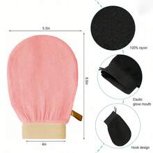 2/1pc Exfoliating Gloves, Effectively Remove Dead Skin, Suitable For Spray Tanning Or Keratosis Pilaris, 100% Viscose Fiber Material - Multicolor - View 6