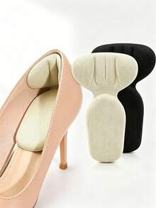3/2/1pcs Anti-Slip Heel Pads, Soft Self-Adhesive Heel Cushions, Anti-Chafing Foot Pads, Suitable For Loose Flat Shoes, Sneakers And Loafers, Trimmable Size - Anti-friction Shoe Insoles - View 2