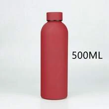 1pc 500ML/750ML/17oz/25oz Highly Attractive Portable Minimalist Large Capacity Stainless Steel Insulated Water Bottle For Girls Students School Sports - Multicolor - View 25