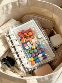 Visual Pill Storage Box Set, Daily Twice 7 Days Large Capacity Pill Organizer, 14 Colorful Compartments, Reusable Travel Medicine Storage Bag, Suitable For Small Daily Items, Ideal For Health-Conscious Users And Those Who Travel, Essential Medical Accessory, Back To School Season, Christmas, Student Must-Have - Multicolor - View 1