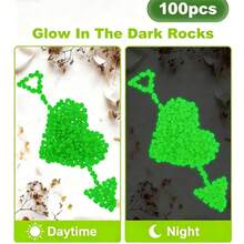 1000/500/100/10pcs Glow In The Dark Rocks, Luminous Stones Garden Accessories, Miniature Landscape Fish Tank Decor, Rocks For Yard And Pathway Decoration, DIY Decorative Luminous Stones, Outdoor Yard Lawn Garden Kit, Pebble Vase Filler, Glow In The Dark Garden Pebbles - Multi-color 2 - View 19