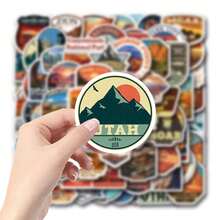 64PCS Utah Stickers Aesthetic Vinyl Stickers High Quality Stickers Decals Scrapbook,Journaling,Laptop,Bumper,Skateboard,Water Bottles,Computer,Phone Stickers Can Bring A Lot Of Fun To Your Life,The Perfect Gift For Adults - U - View 4