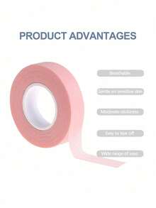 6 Rolls/3 Rolls/1 Roll Pack False Eyelash Extension Tape, Pink Breathable Fabric Tape, Suitable For False Eyelash Extensions, Gentle And Residue-Free, Skin-Friendly And Non-Irritating - Multicolor - View 7