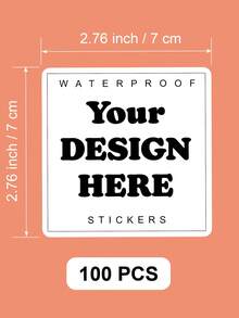 1/50/100/240pcs 1-8cm Custom Labels – Personalized Design White/Holographic/Clear Square Stickers For Business Logo, Waterproof Customizable Unique Designs Square Sticker Labels For Candle Jar, Birthday Cup, Cosmetics Bottle, Packaging - Square - View 32