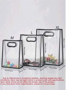 1/5/10/20pcs Transparent PVC Gift Bags And Tote Bags (Without Ribbon, Pure Tote Bags), Suitable For Birthday, Wedding, Party, Graduation Ceremony, Large Capacity Cosmetic Storage Bag, Halloween Decoration, Christmas Decoration - Multiple Styles - View 9