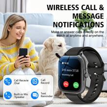 1pc Men's/Women's Silicone Strap Sports Smartwatch, Call/Answer Phone, Step/Calorie/Distance Tracking, Multiple Sports Modes, Call/Message Notification, Multifunctional Smart Watch, 2.01" Full Screen Touch HD Display, Compatible With Android/IOS Phones - Multicolor - View 2