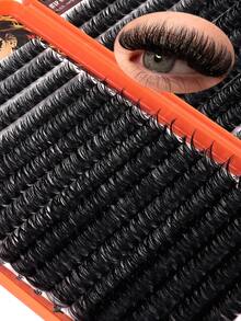 544/608/640 Clusters Single Cluster False Eyelashes, Includes Eyelash Glue, Tweezers And Brush Eyelash Book, DIY Eyelash Extensions, Segmented Cluster Eyelashes, Basic Style. Suitable For Daily Wear, Dates, Parties, Halloween And Other Occasions. - Multicolor - View 10