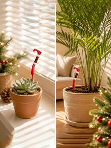 [3D]Christmas Elf Leg Potted Ground Plug 3D Printed Flower Pot Decoration Branch Plug Christmas Courtyard Garden Greenery Scenery Fun Ornament - Multicolor - View 2