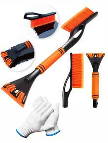 2-In-1 Winter Car Maintenance Windshield Ice Scraper And Snow Brush Set, Suitable For Vehicle Maintenance And Car Cleaning Accessories. Compact Design, Sturdy Structure. Car Parts, Snow Removal Tools, Car Snow Blower, Essential For Cars, Car Tools. - Multiple Styles - View 2