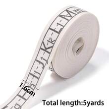 5 Yards/Roll 16mm White Printed Pure Cotton Ribbon, Thickened Cotton Apple Letter Colorful Printed Ribbon For Party, Birthday, Wedding, Flower, Gift Packaging - View 4