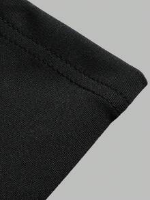 DONICY Contrast Trim Camisole Bodycon Mini Dress, Casual & Party Versatile - Black - View 5