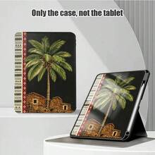 1pc Flip Desktop Protective Case With Pen Slot, Palm Tree Pattern, 360° Rotating Stand, Built-In Pen Slot, PU Leather Case With Stand, Auto Sleep/Wake Function, Compatible With Honor 8/9/10, Honor X8/X8A/X9/X8Pro/X9Pro/X9A/V8 Pro/GT 11.5inch And Other Models - Style 7 - View 4