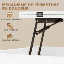 tavolino per laptop, tavolino mobile, con vano portaoggetti, con ripiano, allungabile, con piano sollevabile, in legno ingegnerizzato, 98 x 49 x 55 cm, per soggiorno, camera e ufficio, per adulti e famiglie, bianco - Bianco - Visualizzare 7