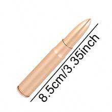 1/2/3pcs Realistic Bullet-Shaped Ballpoint Pen, Creative Bullet Head Model Fun Pen 0.7mm, Personalized Gift Stationery For Boys, Realistic Bullet Head Design, Atomic Bomb Appearance, Metal Bronze Texture, Hardcore Eye-Catching Style, Military Enthusiasts Love, Novel And Fun, Pull-Off Cap Design, Remove Bullet Head Cap To Write, Cap Protects Pen Tip, Convenient For Storage And Carrying - A - View 7