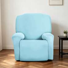 1 Set Solid Color Lounge Chair Cover, Decorative Dust-Proof Elastic Full Cover, Removable And Washable - Multi-color - View 16