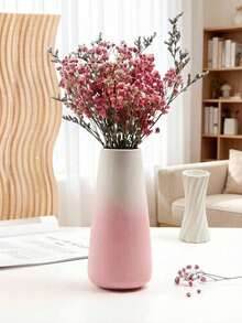 1pc Modern Pink Ceramic Vase, Suitable For Modern Desktop, Shelf, Home Decor, Wedding Party, Back To School, Holiday Celebration, Room Arrangement And Campus Use - Multicolor - View 7