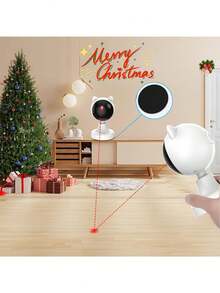 Interactive Laser Chase Cat Toy - USB Rechargeable, Handheld Or Desktop Placement, Automatic Timer Switching, Endless Fun - Black - View 6