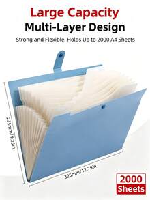 2pcs Set: 1pc Morandi A4 8-Pocket Expanding File Folder, 1 Sheet Index Sticker - Pp Accordion Folder, Document Classification Folder, Suitable For Organizing Test Papers, Lesson Plans, Office & Business Travel - Multicolor - View 9