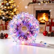18m 600 LED Firework String Lights, USB Powered With Remote Control, 8 Adjustable Lighting Effects, Flexible Silver Wire For Custom Shaping, Multiple Light Effects, Christmas Tree Garland Window Display Ceiling Home Holiday Atmosphere Decorative Lights - USB Firecracker Light - View 4