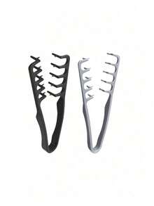 2pcs Wide Tooth Hair Comb Set - Unisex, Ideal Tool For Creating Voluminous Curls. Textured Handle Suitable For All Hair Types. This Styling Comb Can Lift Hair Roots, Help Men Create Voluminous Styles And Cover Split Ends; Also Suitable For Bangs Styling. Suitable For Daily Use, Business Travel, Outings And Office Use. - Multicolor - View 11